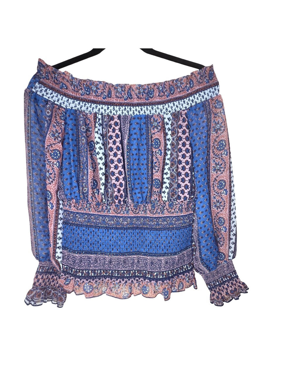 Venus off the shoulder smocked boho blouse size medium